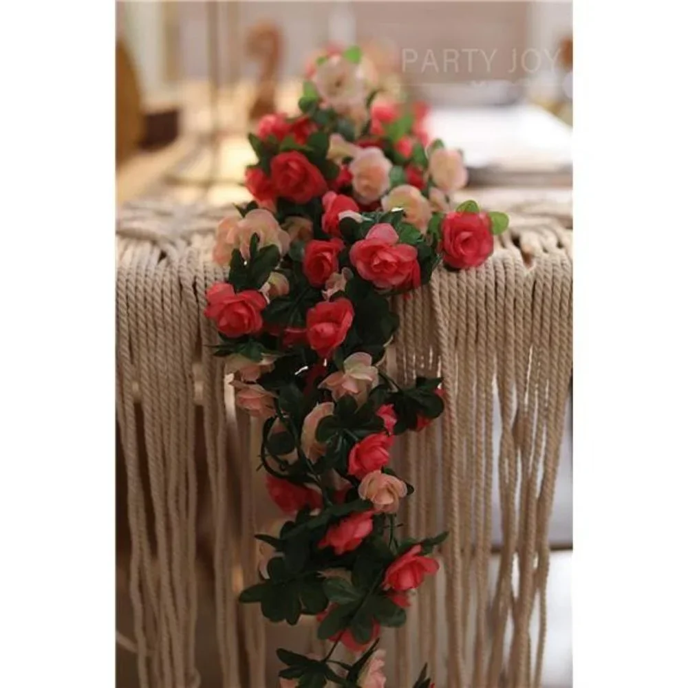 8pcs 65.6Ft Flower Garland, Fake Rose Vine Artificial Flowers Hanging Rose Ivy